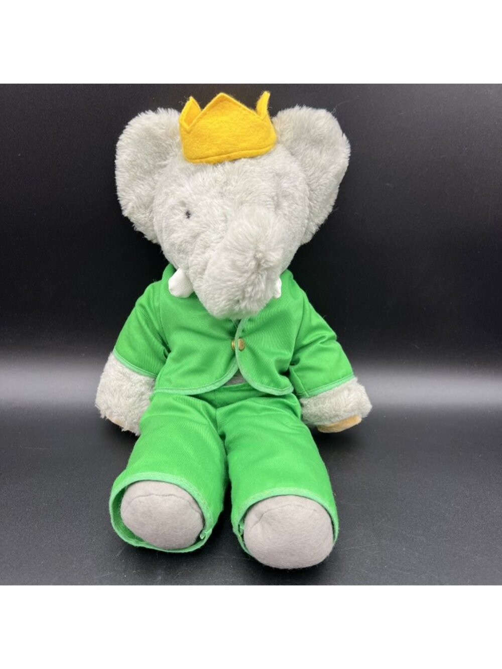 Vintage 1977 BABAR The Elephant King Plush 18in Eden Toys Inc